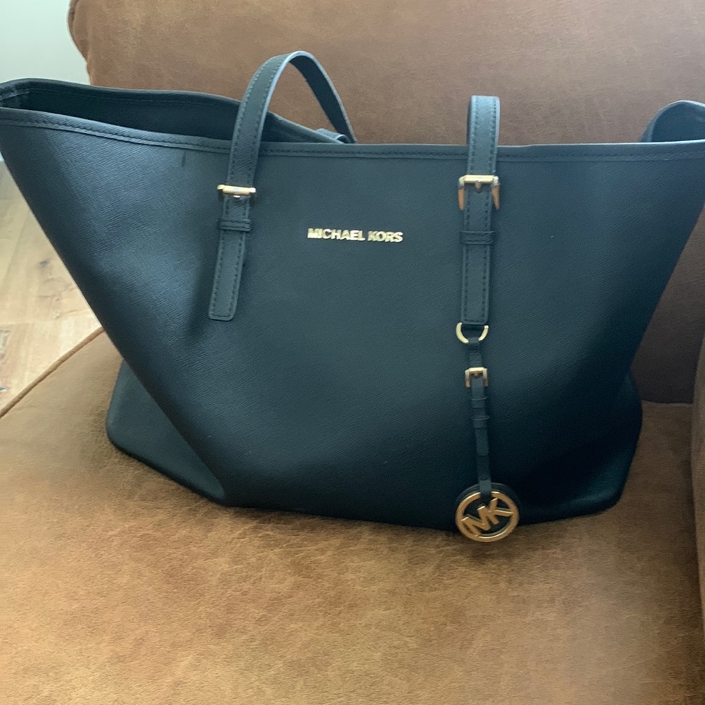Michael Kors black tote bag. Used